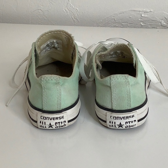 Converse low tops mint/white sneakers size 13 girl - Picture 7 of 12